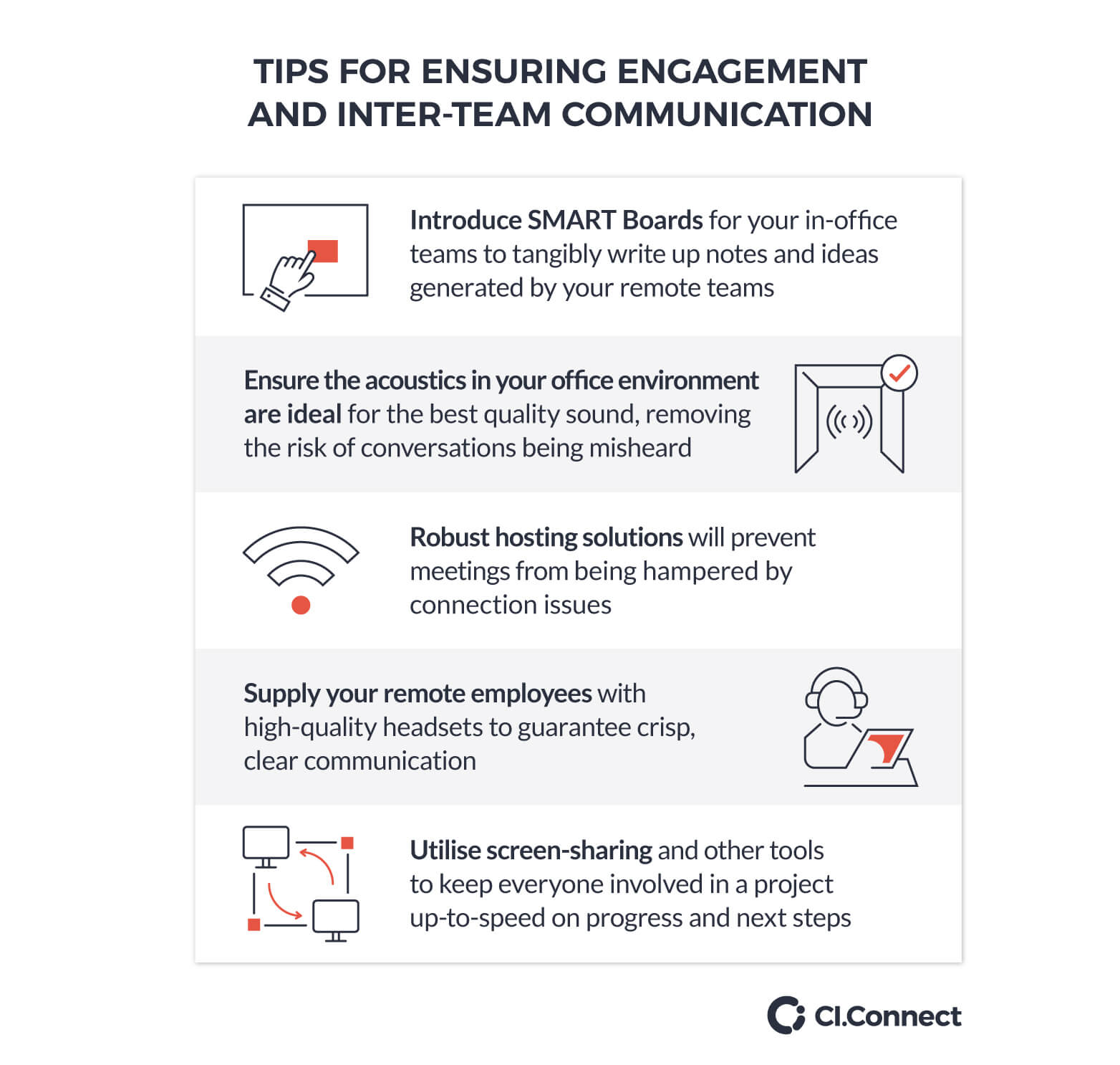 Tips for ensuring engagement and inter-team communication